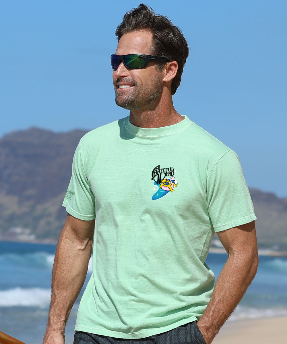 Grateful Dead Pool Party - Key Lime Dyed Short Sleeve Crewneck T-Shirt 3 Grateful Dead Pool Party - Key Lime Dyed Short Sleeve Crewneck T-Shirt
