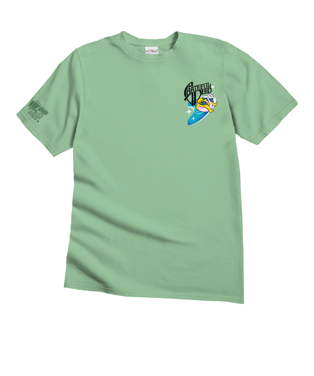 Grateful Dead Pool Party - Key Lime Dyed Short Sleeve Crewneck T-Shirt 4 Grateful Dead Pool Party - Key Lime Dyed Short Sleeve Crewneck T-Shirt