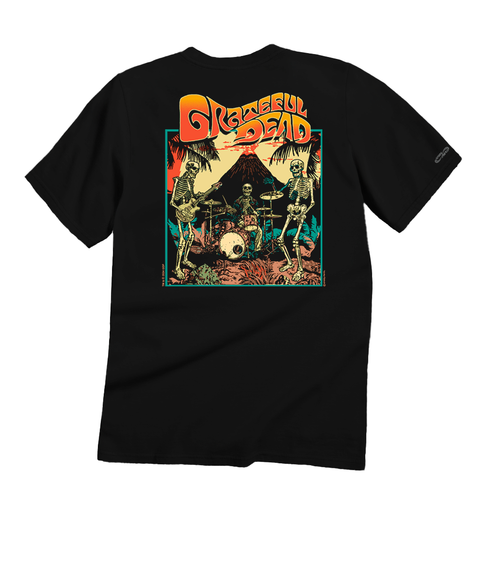 Grateful Dead Skeleton Dance - Black Short Sleeve Crewneck T-Shirt 1 Grateful Dead Skeleton Dance - Black Short Sleeve Crewneck T-Shirt