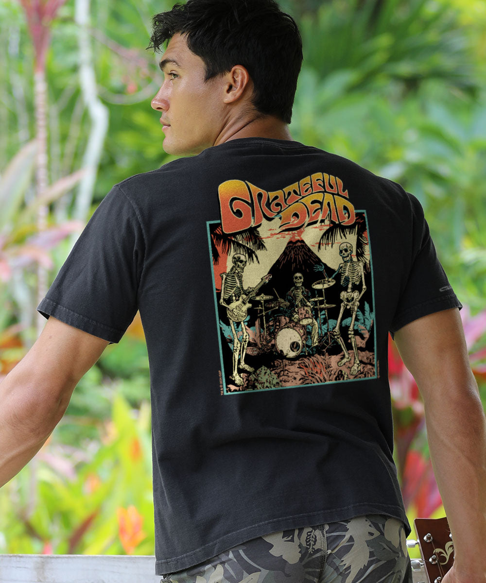 Grateful Dead Skeleton Dance - Black Short Sleeve Crewneck T-Shirt 2 Grateful Dead Skeleton Dance - Black Short Sleeve Crewneck T-Shirt