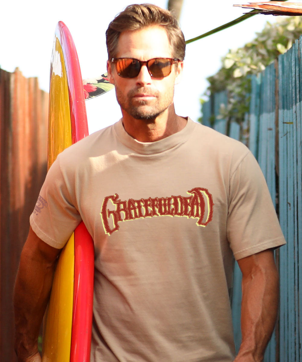 Grateful Dead Surfs Up - Kona Coffee Dyed Short Sleeve Crewneck T-Shirt 3 Grateful Dead Surfs Up - Kona Coffee Dyed Short Sleeve Crewneck T-Shirt