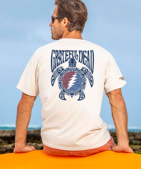 Grateful Dead Tribal Turtle - Coconut Dyed Short Sleeve Crewneck T-Shirt 2 Grateful Dead Tribal Turtle - Coconut Dyed Short Sleeve Crewneck T-Shirt