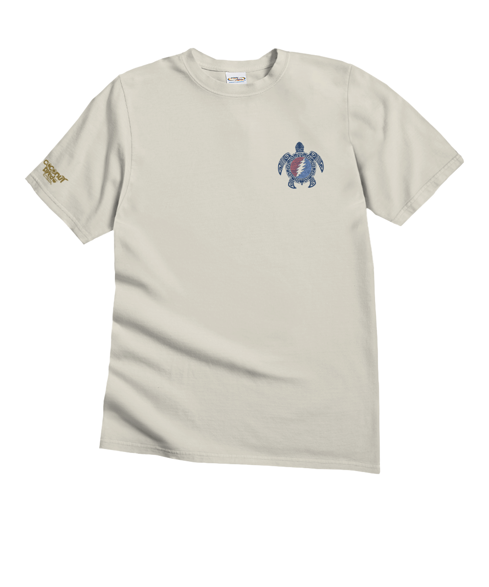 Grateful Dead Tribal Turtle - Coconut Dyed Short Sleeve Crewneck T-Shirt 4 Grateful Dead Tribal Turtle - Coconut Dyed Short Sleeve Crewneck T-Shirt