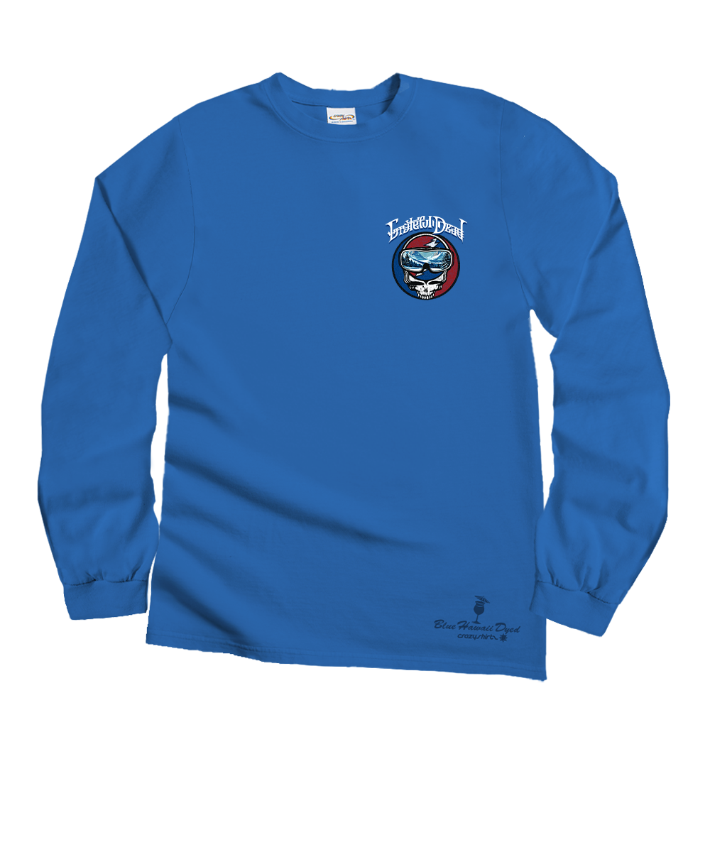 Grateful Dead Vail Scenic - Blue Hawaii Dyed Long Sleeve Crewneck T-Shirt 2 Grateful Dead Vail Scenic - Blue Hawaii Dyed Long Sleeve Crewneck T-Shirt