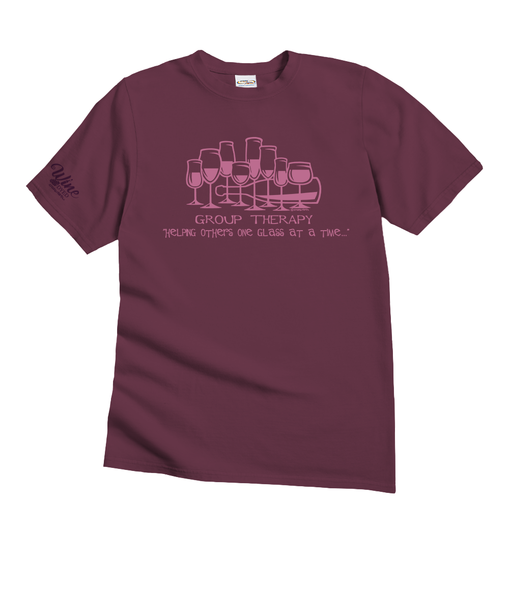 Group Therapy - Wine Dyed Short Sleeve Crewneck T-Shirt 1 Group Therapy - Wine Dyed Short Sleeve Crewneck T-Shirt