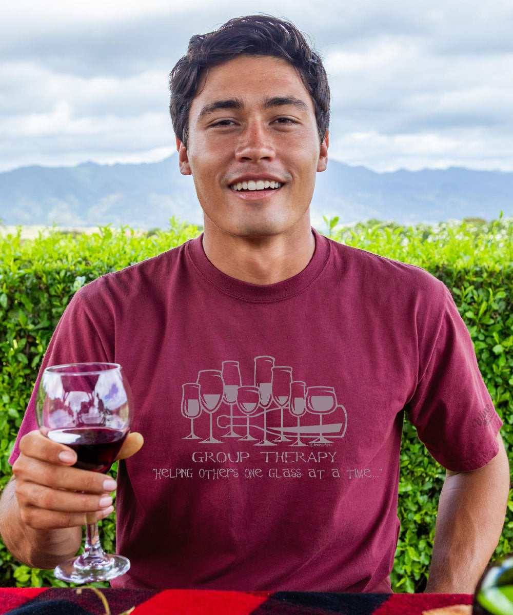 Group Therapy - Wine Dyed Short Sleeve Crewneck T-Shirt 2 Group Therapy - Wine Dyed Short Sleeve Crewneck T-Shirt