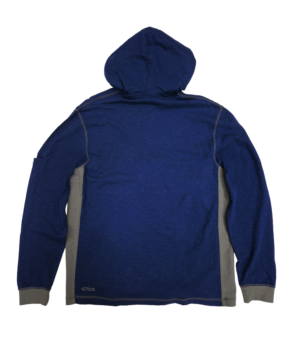 Hahalua Trio - Midnight/Gray Long Sleeve Longboard Hooded Tee 4 Hahalua Trio - Midnight/Gray Long Sleeve Longboard Hooded Tee