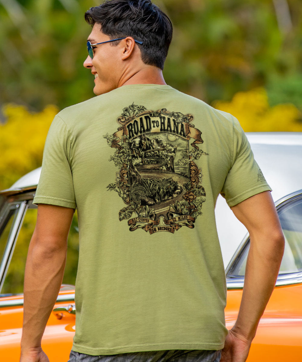 Hana Etch - Hemp Dyed Short Sleeve Crewneck T-Shirt 2 Hana Etch - Hemp Dyed Short Sleeve Crewneck T-Shirt