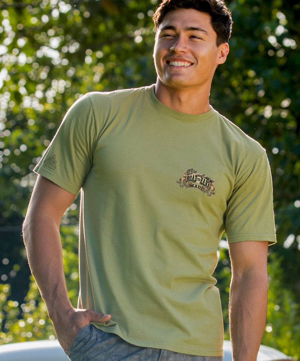 Hana Etch - Hemp Dyed Short Sleeve Crewneck T-Shirt 3 Hana Etch - Hemp Dyed Short Sleeve Crewneck T-Shirt