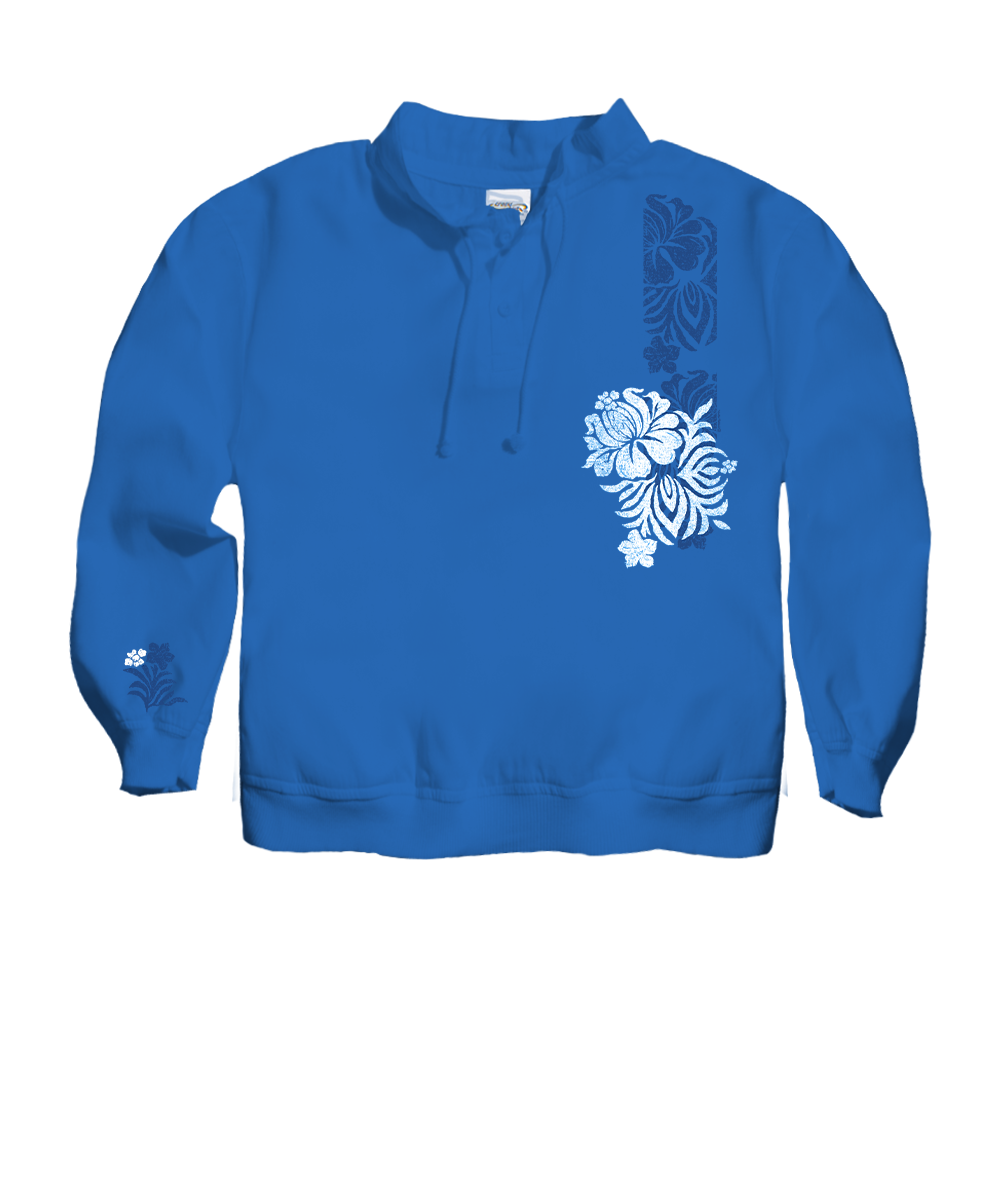 Hauoli - Blue Hawaii Dyed Long Sleeve Lightweight Pullover