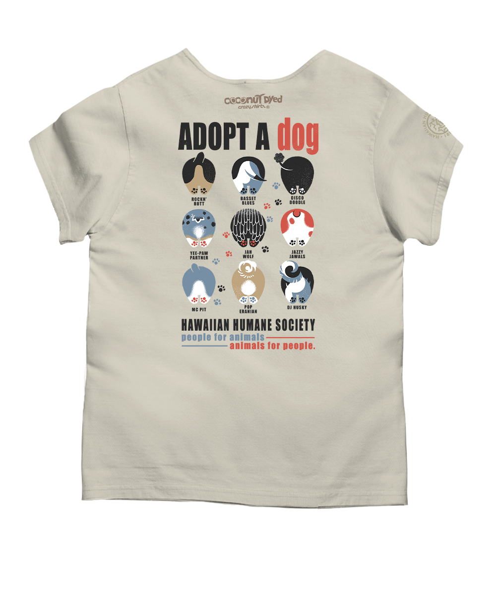Hawaiian Humane Society Adopt A Dog Canine Musicians - Coconut Dyed Short Sleeve Scoop Neck T-Shirt 4 Hawaiian Humane Society Adopt A Dog Canine Musicians - Coconut Dyed Short Sleeve Scoop Neck T-Shirt