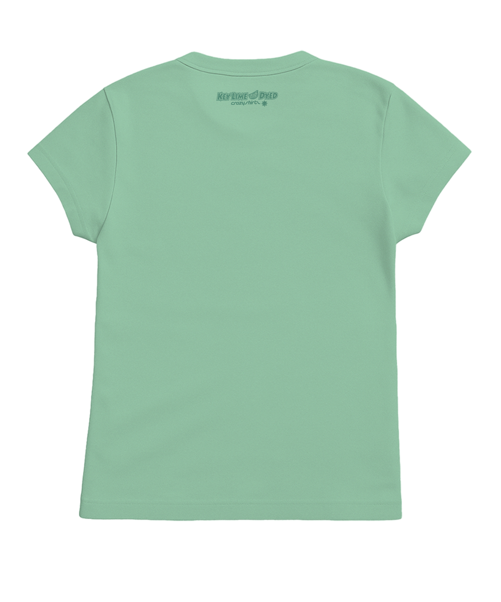 Henna Bloom - Key Lime Dyed Short Sleeve Crewneck T-Shirt 4 Henna Bloom - Key Lime Dyed Short Sleeve Crewneck T-Shirt