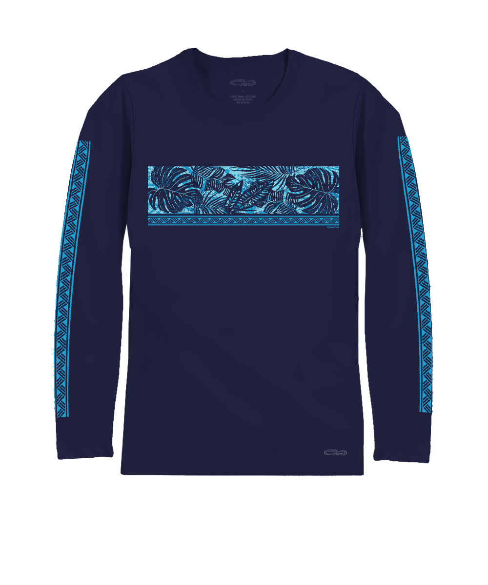 Holo Holo Band - Indigo Long Sleeve Pima T-Shirt 1 Holo Holo Band - Indigo Long Sleeve Pima T-Shirt