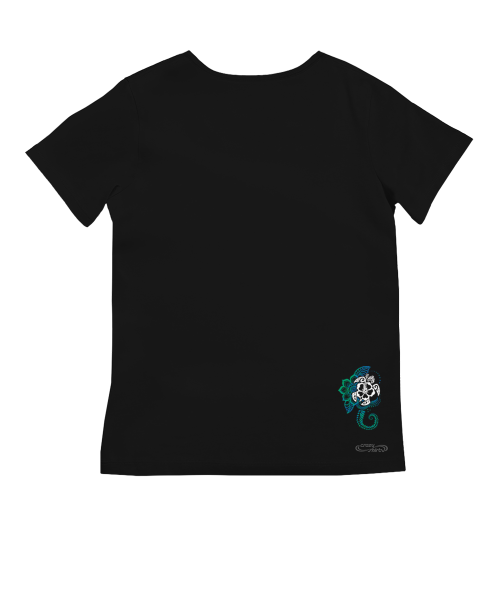 Honu Current - Jet Black Short Sleeve Pima V-Neck T-Shirt 4 Honu Current - Jet Black Short Sleeve Pima V-Neck T-Shirt