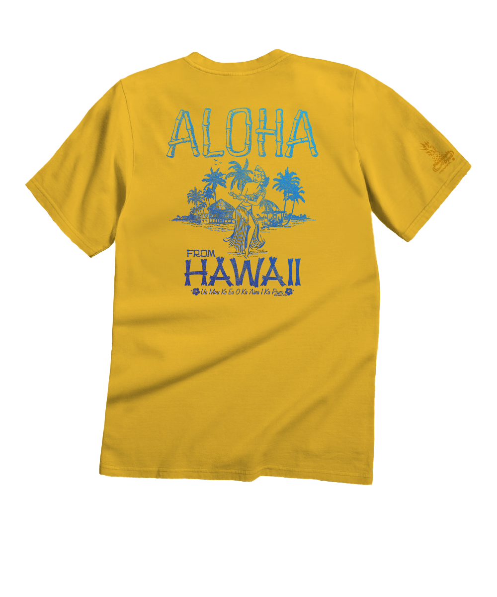 Hula Dancer - Pineapple Dyed Short Sleeve Crewneck T-Shirt