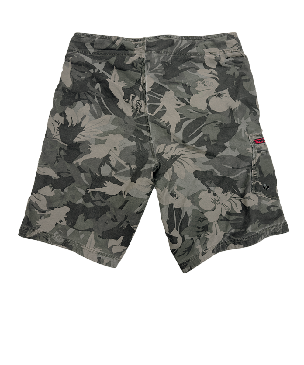Hulaflage - Camo Green Floral Board Shorts 4 Hulaflage - Camo Green Floral Board Shorts