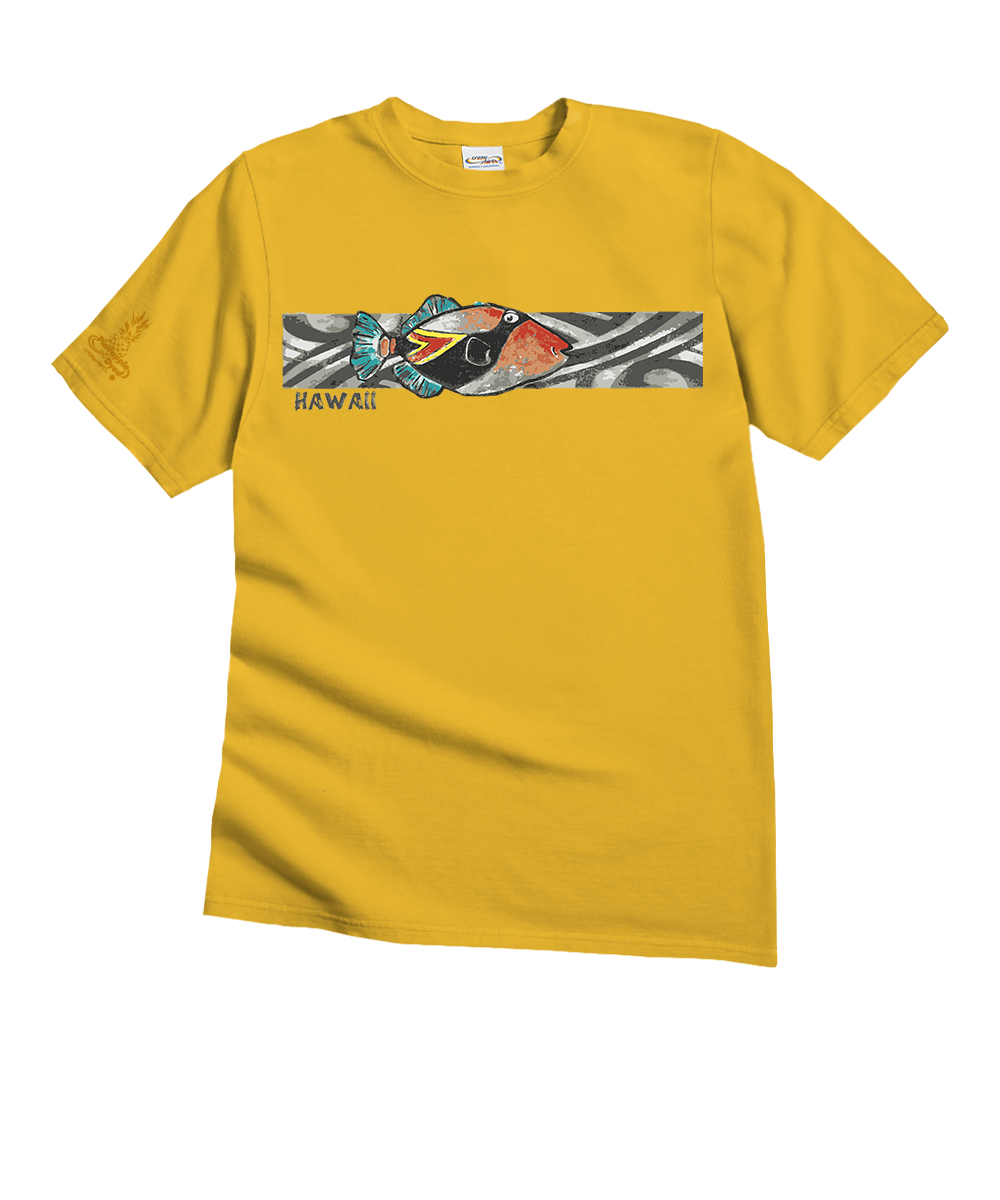 Humu Tribal Stripe - Pineapple Dyed Short Sleeve Crewneck T-Shirt