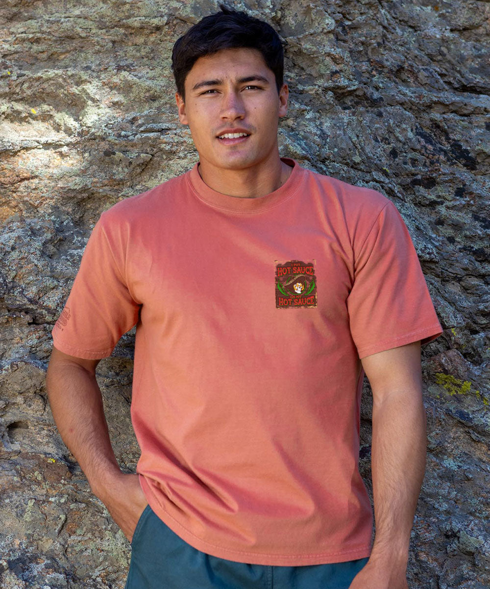 I Put Hot Sauce - Chile Dyed Short Sleeve Crewneck T-Shirt 3 I Put Hot Sauce - Chile Dyed Short Sleeve Crewneck T-Shirt