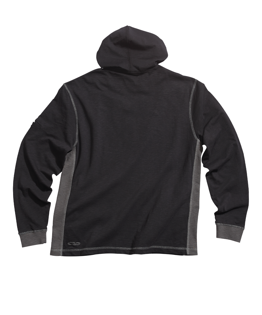 Ink Dragon - Black/Charcoal Long Sleeve Longboard Hooded Tee 4 Ink Dragon - Black/Charcoal Long Sleeve Longboard Hooded Tee