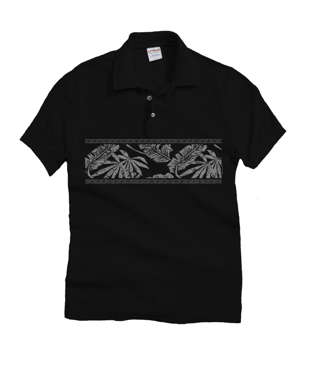 Island Band - Black Short Sleeve Oceanfront Polo Shirt