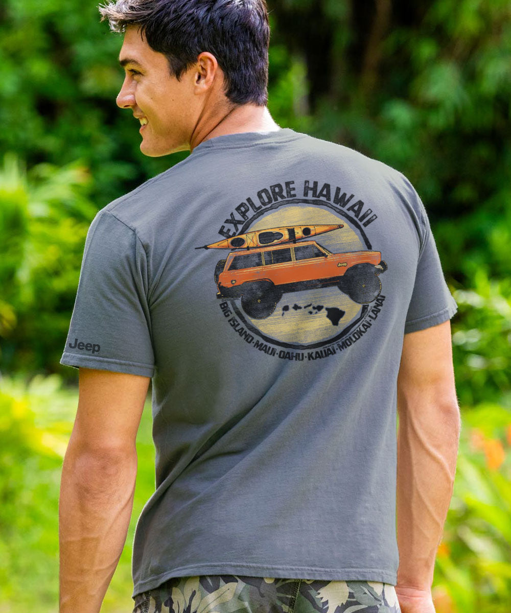Jeep Explore - Crater Dyed® Short Sleeve Crewneck T-Shirt 2 Jeep Explore - Crater Dyed® Short Sleeve Crewneck T-Shirt
