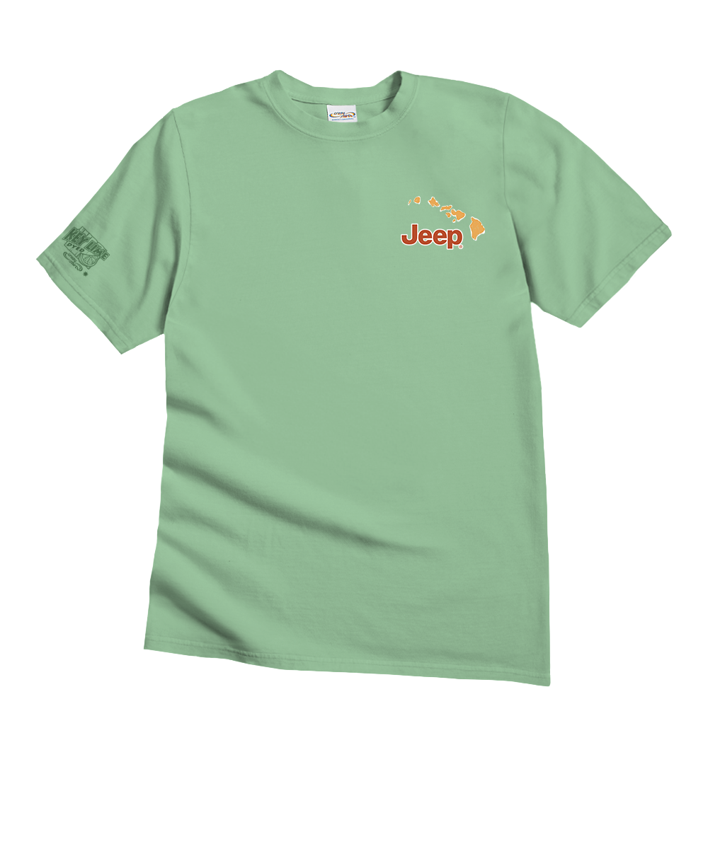 Jeep Hawaiian Islands - Key Lime Dyed Short Sleeve Crewneck T-Shirt 4 Jeep Hawaiian Islands - Key Lime Dyed Short Sleeve Crewneck T-Shirt