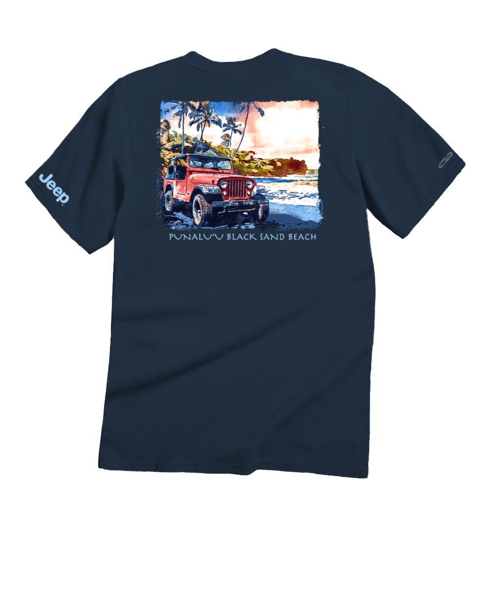 Jeep Punaluu - Navy Short Sleeve Crewneck T-Shirt