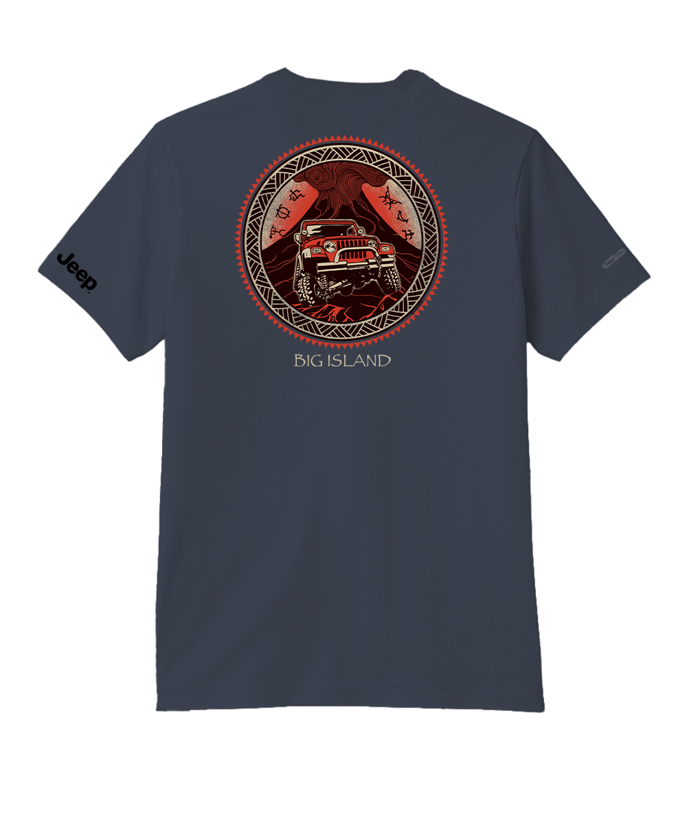 Jeep Volcano - Smoke Short Sleeve Pima T-Shirt 1 Jeep Volcano - Smoke Short Sleeve Pima T-Shirt
