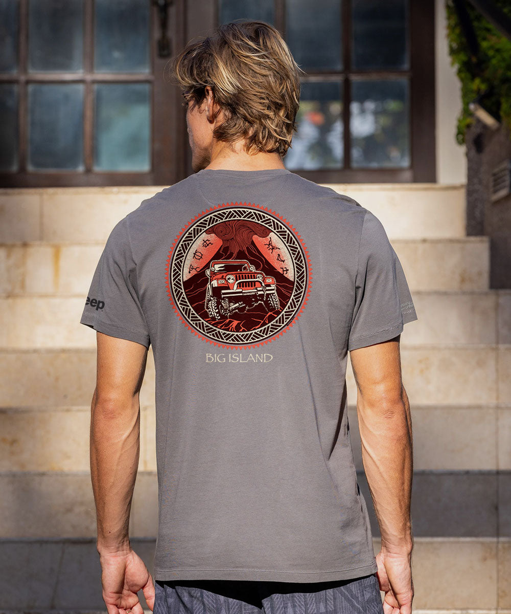Jeep Volcano - Smoke Short Sleeve Pima T-Shirt 2 Jeep Volcano - Smoke Short Sleeve Pima T-Shirt