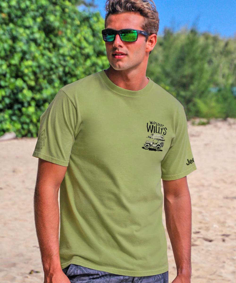 Jeep Wipeout Willys - Hemp Dyed Short Sleeve Crewneck T-Shirt 3 Jeep Wipeout Willys - Hemp Dyed Short Sleeve Crewneck T-Shirt