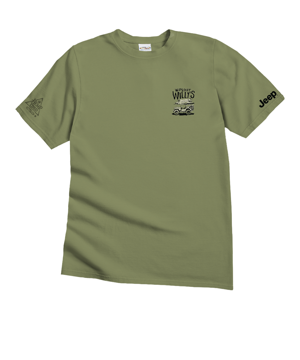Jeep Wipeout Willys - Hemp Dyed Short Sleeve Crewneck T-Shirt 4 Jeep Wipeout Willys - Hemp Dyed Short Sleeve Crewneck T-Shirt