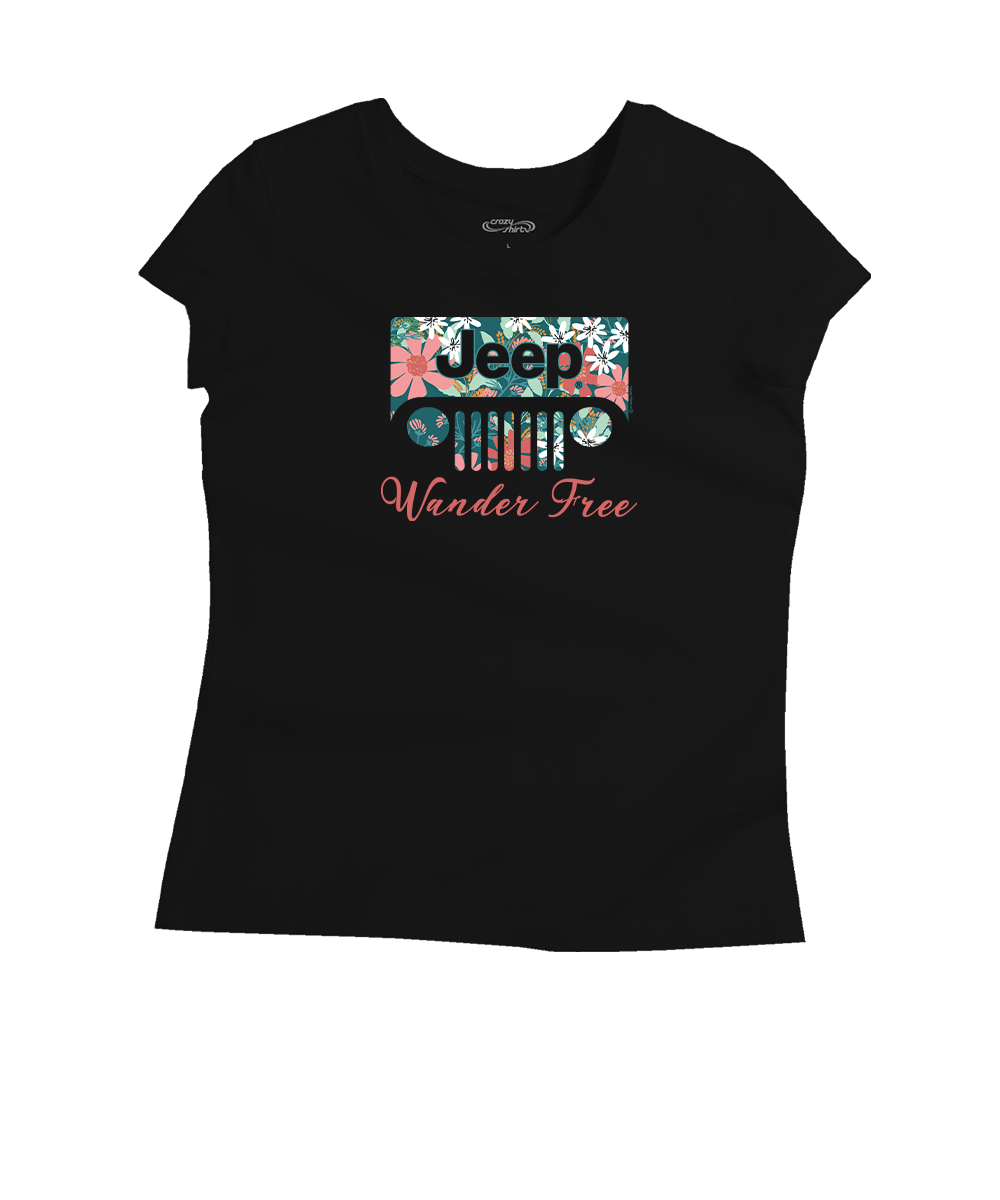 Jeep® Wander Free - Jet Black Short Sleeve Pima T-Shirt 1 Jeep® Wander Free - Jet Black Short Sleeve Pima T-Shirt