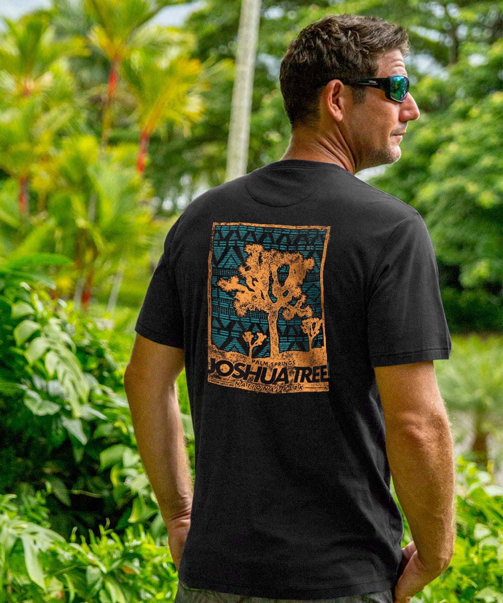 Joshua Tree - Jet Black Short Sleeve Pima T-Shirt 2 Joshua Tree - Jet Black Short Sleeve Pima T-Shirt