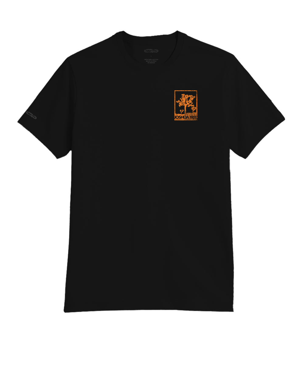 Joshua Tree - Jet Black Short Sleeve Pima T-Shirt 4 Joshua Tree - Jet Black Short Sleeve Pima T-Shirt