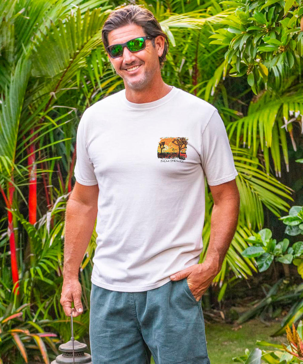 Joshua Tree Sun - Coconut Dyed Short Sleeve Crewneck T-Shirt 3 Joshua Tree Sun - Coconut Dyed Short Sleeve Crewneck T-Shirt