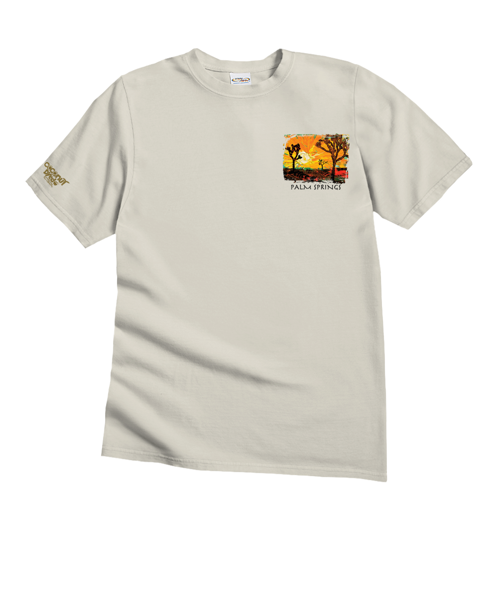 Joshua Tree Sun - Coconut Dyed Short Sleeve Crewneck T-Shirt 4 Joshua Tree Sun - Coconut Dyed Short Sleeve Crewneck T-Shirt