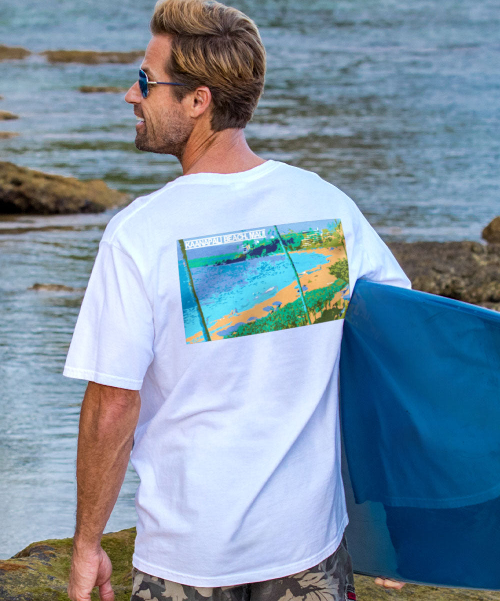 Kaanapali Beach - White Short Sleeve Crewneck T-Shirt 2 Kaanapali Beach - White Short Sleeve Crewneck T-Shirt