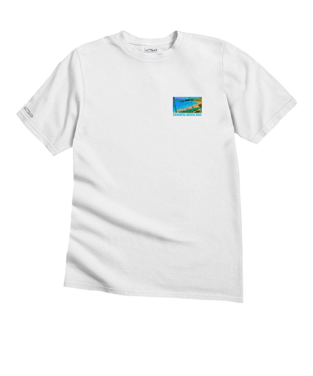 Kaanapali Beach - White Short Sleeve Crewneck T-Shirt 4 Kaanapali Beach - White Short Sleeve Crewneck T-Shirt