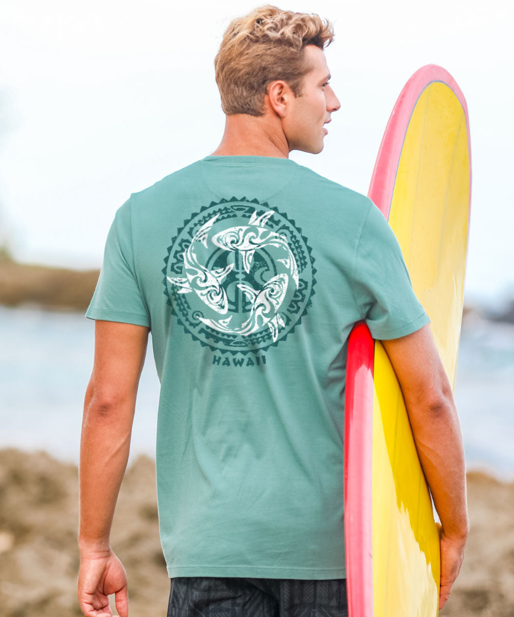 Kako Tri Mano - Seagreen Short Sleeve Pima T-Shirt 2 Kako Tri Mano - Seagreen Short Sleeve Pima T-Shirt