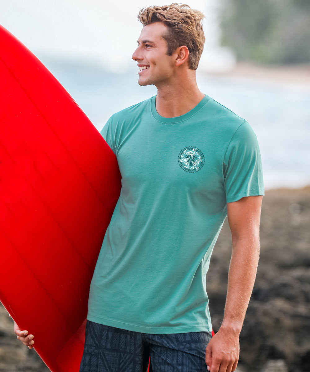 Kako Tri Mano - Seagreen Short Sleeve Pima T-Shirt 3 Kako Tri Mano - Seagreen Short Sleeve Pima T-Shirt