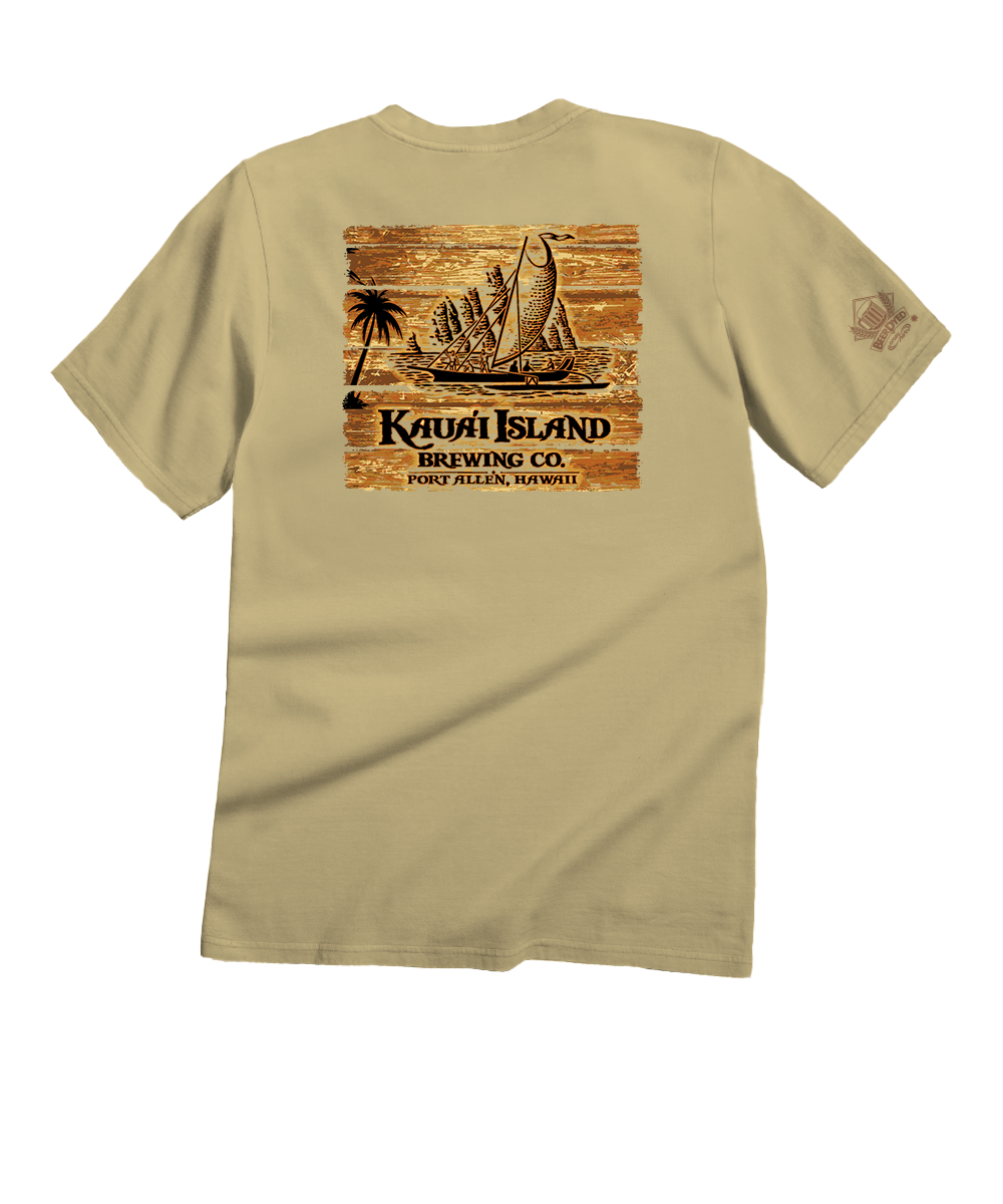 Kauai Island Brewing Co Branded - Beer Dyed Short Sleeve Crewneck T-Shirt 1 Kauai Island Brewing Co Branded - Beer Dyed Short Sleeve Crewneck T-Shirt