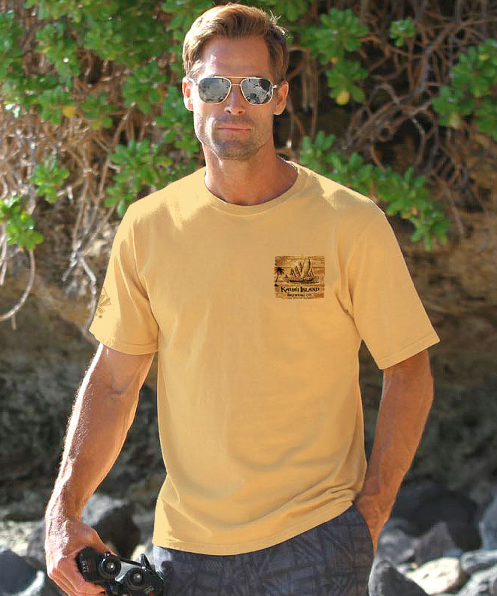 Kauai Island Brewing Co Branded - Beer Dyed Short Sleeve Crewneck T-Shirt 3 Kauai Island Brewing Co Branded - Beer Dyed Short Sleeve Crewneck T-Shirt