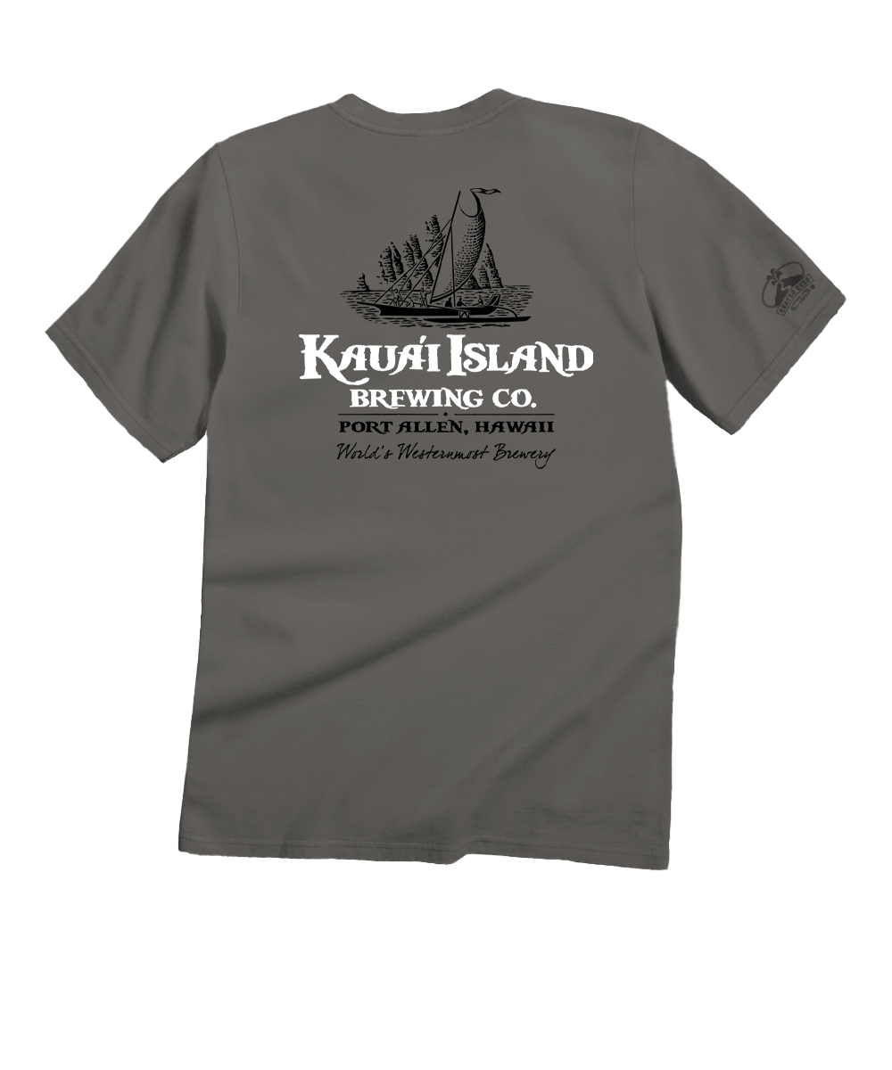 Kauai Island Brewing Co Logo - Crater Dyed® Short Sleeve Crewneck T-Shirt 1 Kauai Island Brewing Co Logo - Crater Dyed® Short Sleeve Crewneck T-Shirt