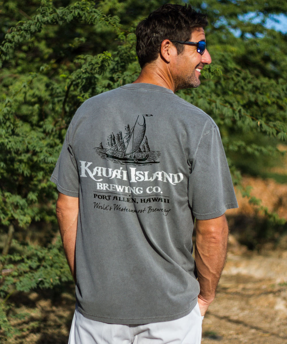 Kauai Island Brewing Co Logo - Crater Dyed® Short Sleeve Crewneck T-Shirt 2 Kauai Island Brewing Co Logo - Crater Dyed® Short Sleeve Crewneck T-Shirt