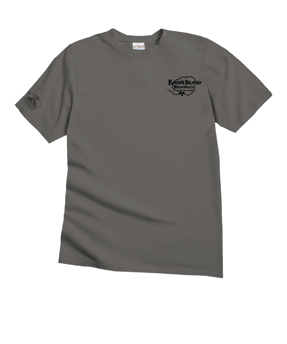 Kauai Island Brewing Co Logo - Crater Dyed® Short Sleeve Crewneck T-Shirt 4 Kauai Island Brewing Co Logo - Crater Dyed® Short Sleeve Crewneck T-Shirt