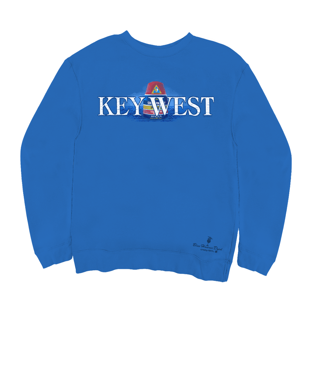 Key West Bouy - Blue Hawaii Dyed Long Sleeve Sweatshirt