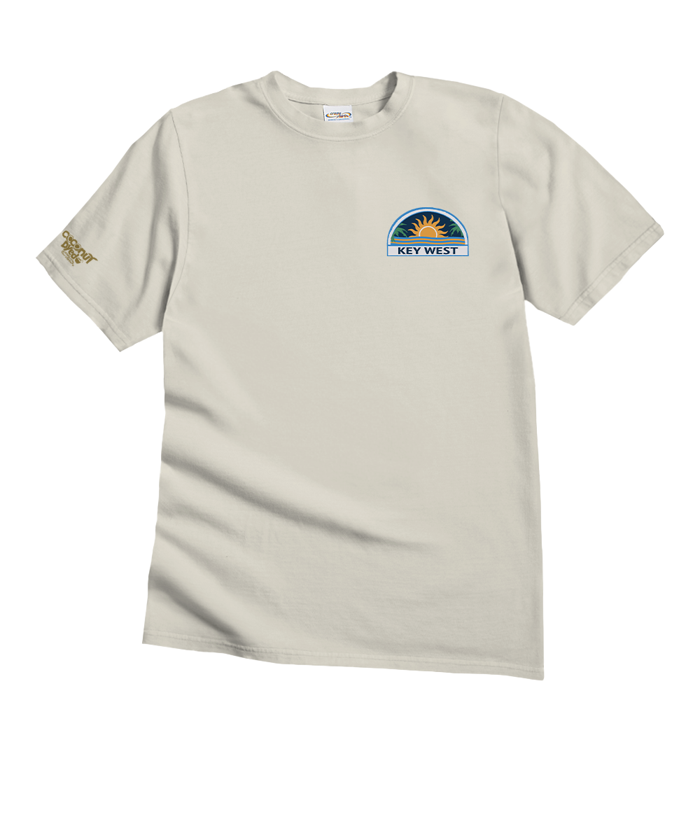 Key West Signs - Coconut Dyed Short Sleeve Crewneck T-Shirt 2 Key West Signs - Coconut Dyed Short Sleeve Crewneck T-Shirt