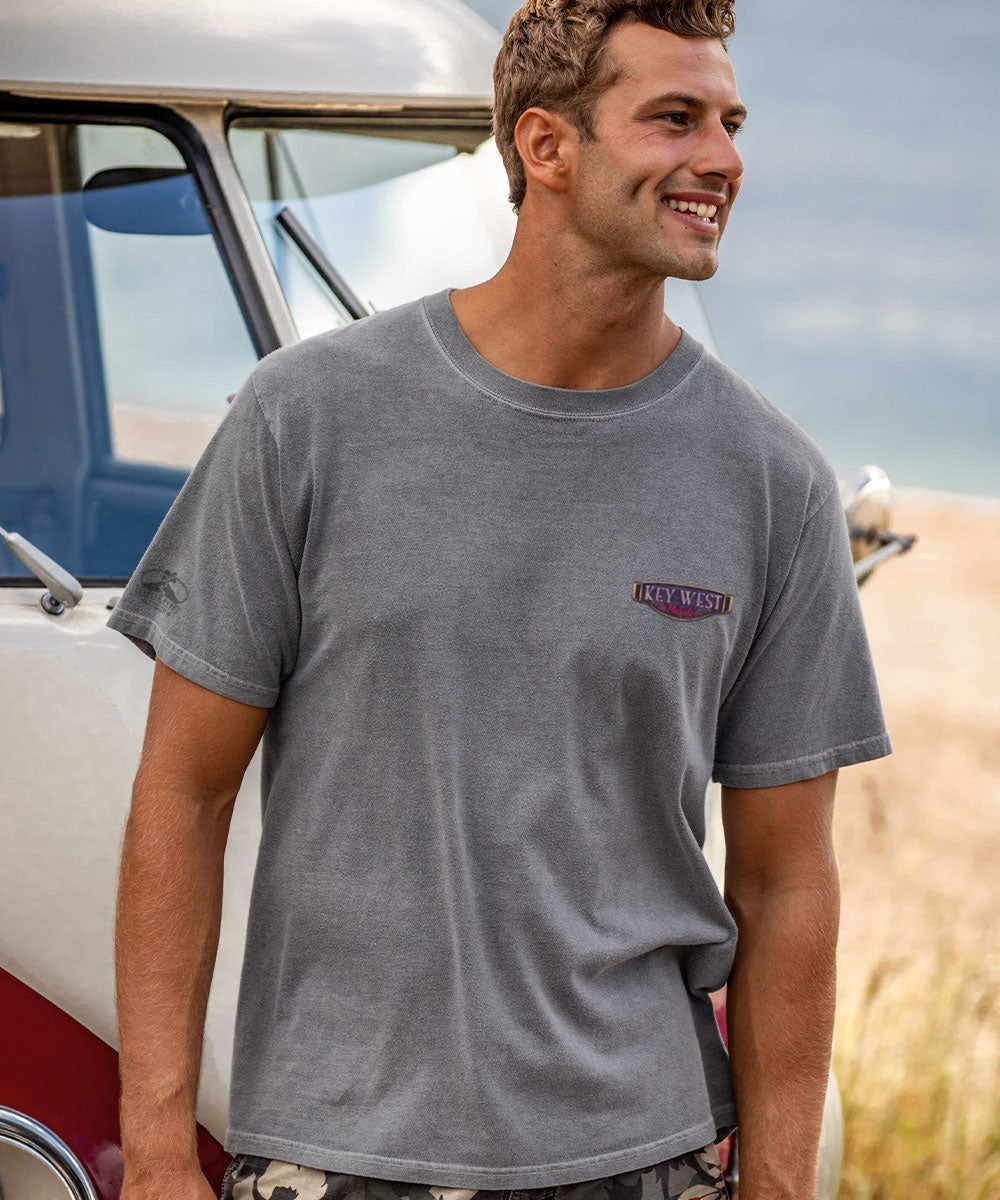 Key West Sunset - Crater Dyed® Short Sleeve Crewneck T-Shirt 3 Key West Sunset - Crater Dyed® Short Sleeve Crewneck T-Shirt