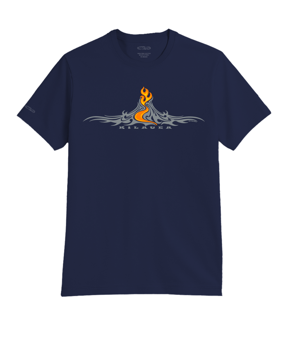 Kilauea Tattoo - Indigo Short Sleeve Pima T-Shirt
