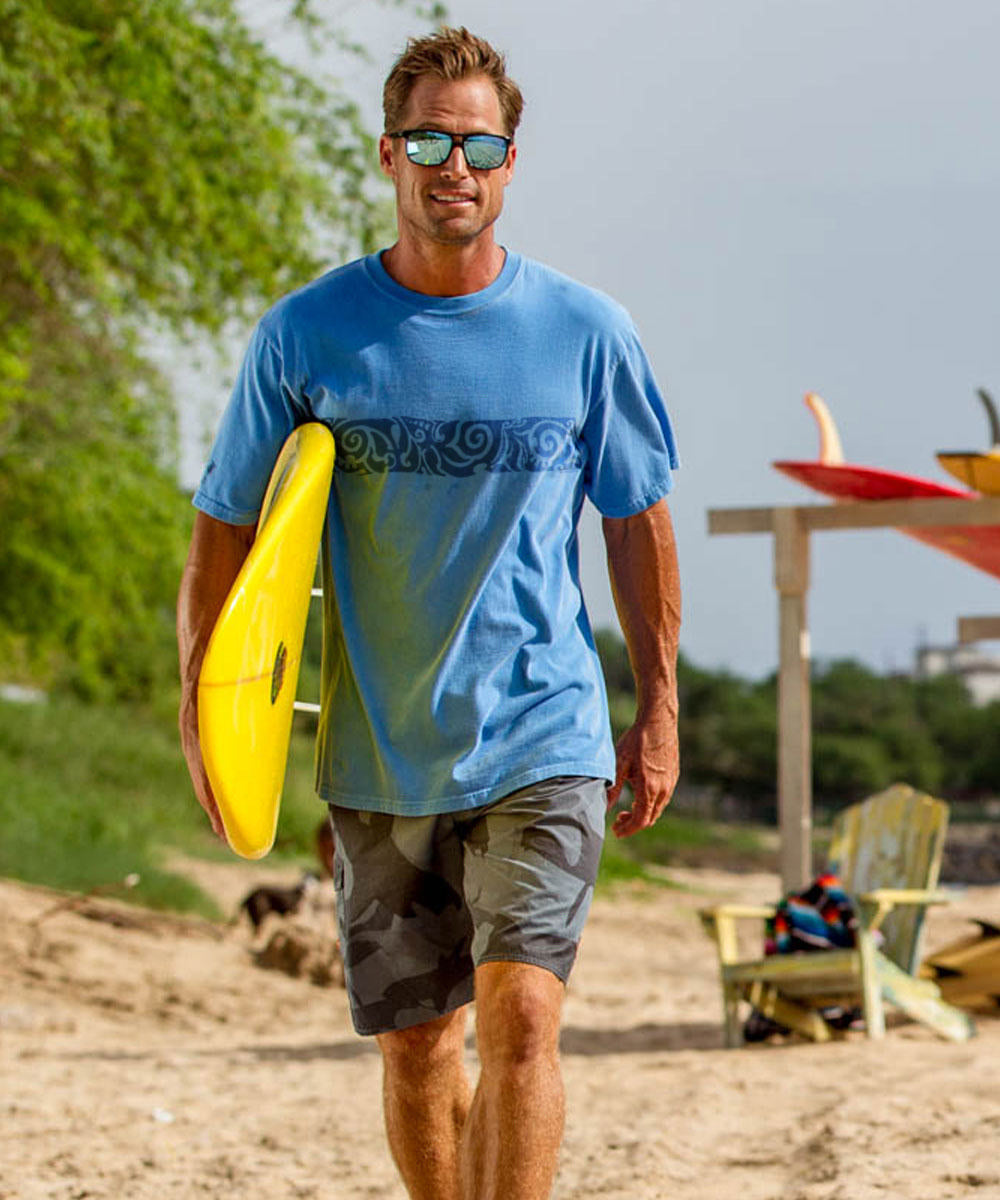Koa Band - Blue Hawaii Dyed Short Sleeve Crewneck T-Shirt 2 Koa Band - Blue Hawaii Dyed Short Sleeve Crewneck T-Shirt